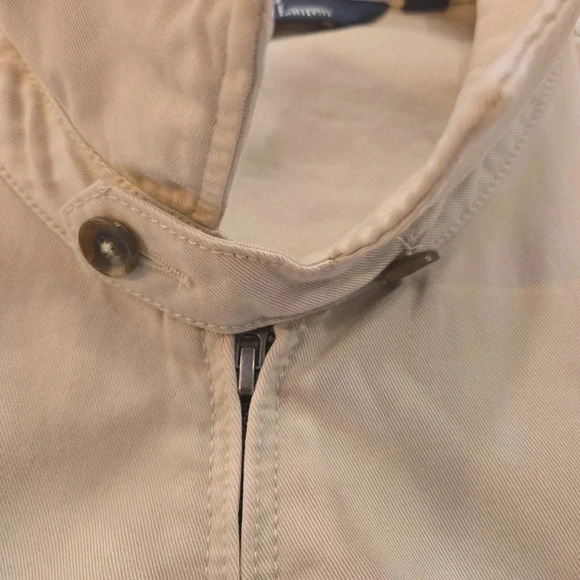 Vintage Rare Polo Ralph Lauren Full Zip Sports Bomber Jacket Cream Tan Mens XXL - Picture 8 of 14